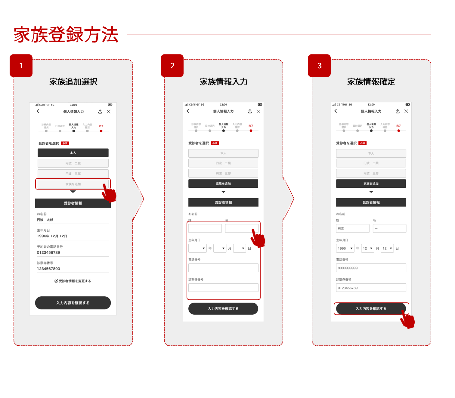 家族登録方法